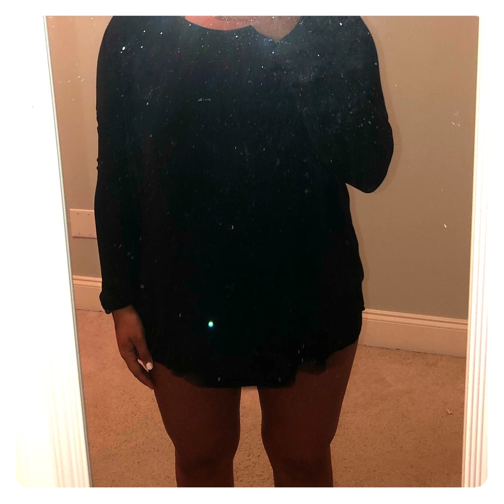 Black long sleeve Piko Top